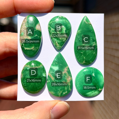 18-32mm Australian Variscite Cabochon Smooth - Choose your Stone (W14)