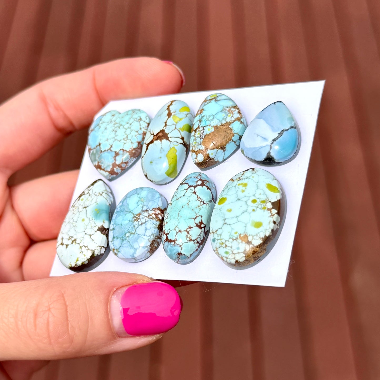 16-26mm Sand Hill Turquoise Cabochon Smooth (Backed) - Choose your Stone (W9)