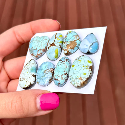 16-26mm Sand Hill Turquoise Cabochon Smooth (Backed) - Choose your Stone (W9)