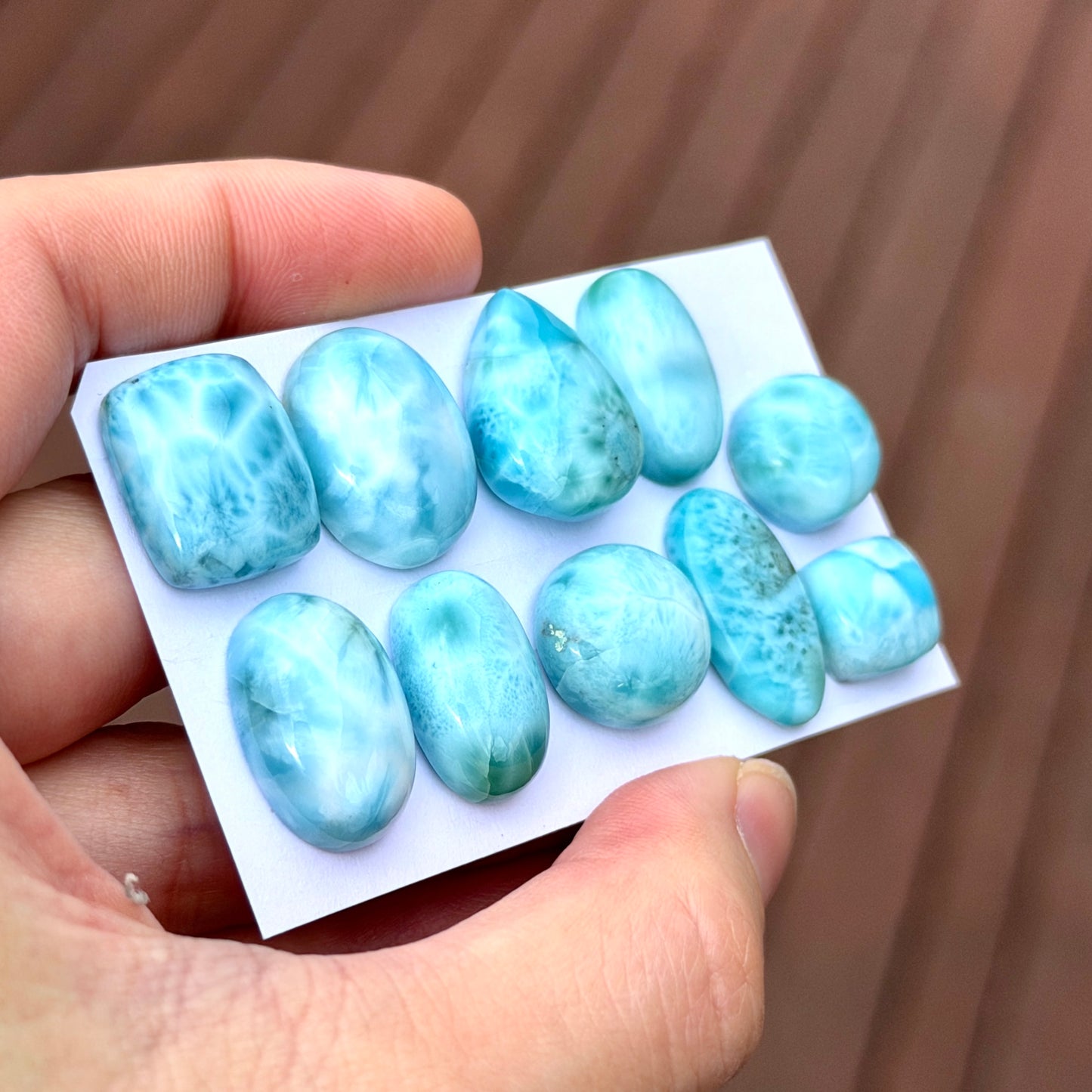 11-21mm Blue Larimar Cabochon Smooth - Choose your Stone (W5)