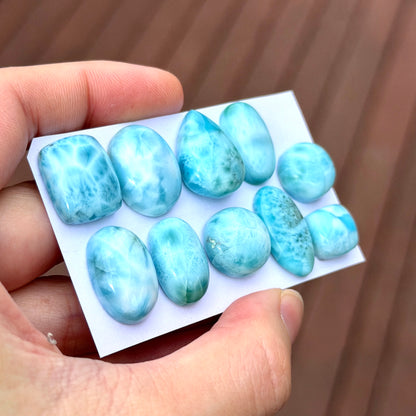 11-21mm Blue Larimar Cabochon Smooth - Choose your Stone (W5)