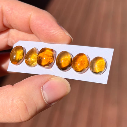 High-domed Brandy Citrine Cabochon Smooth - Choose your Stone (W3)