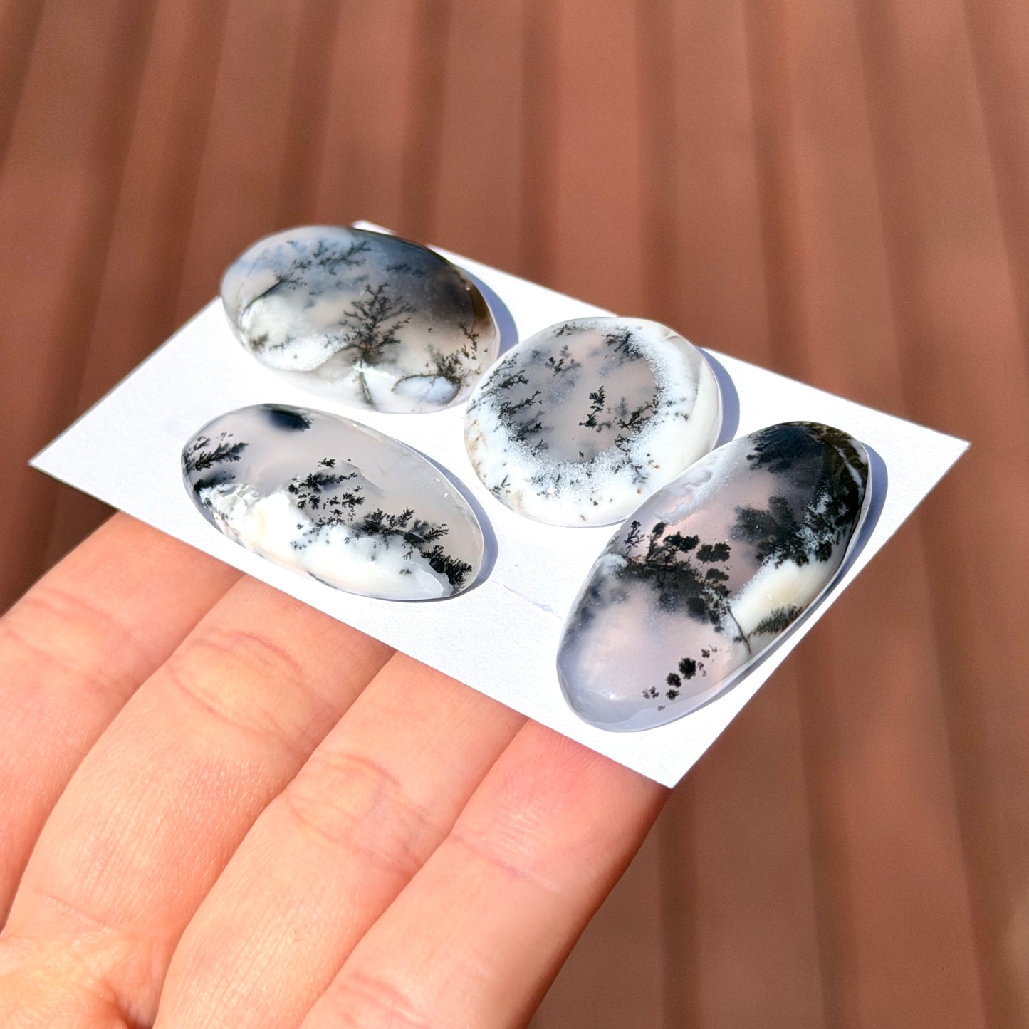 ‘Scenic’ Dendritic Opal Agate Cabochon Smooth - Choose your Stone (W8)