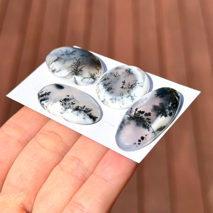 ‘Scenic’ Dendritic Opal Agate Cabochon Smooth - Choose your Stone (W8)