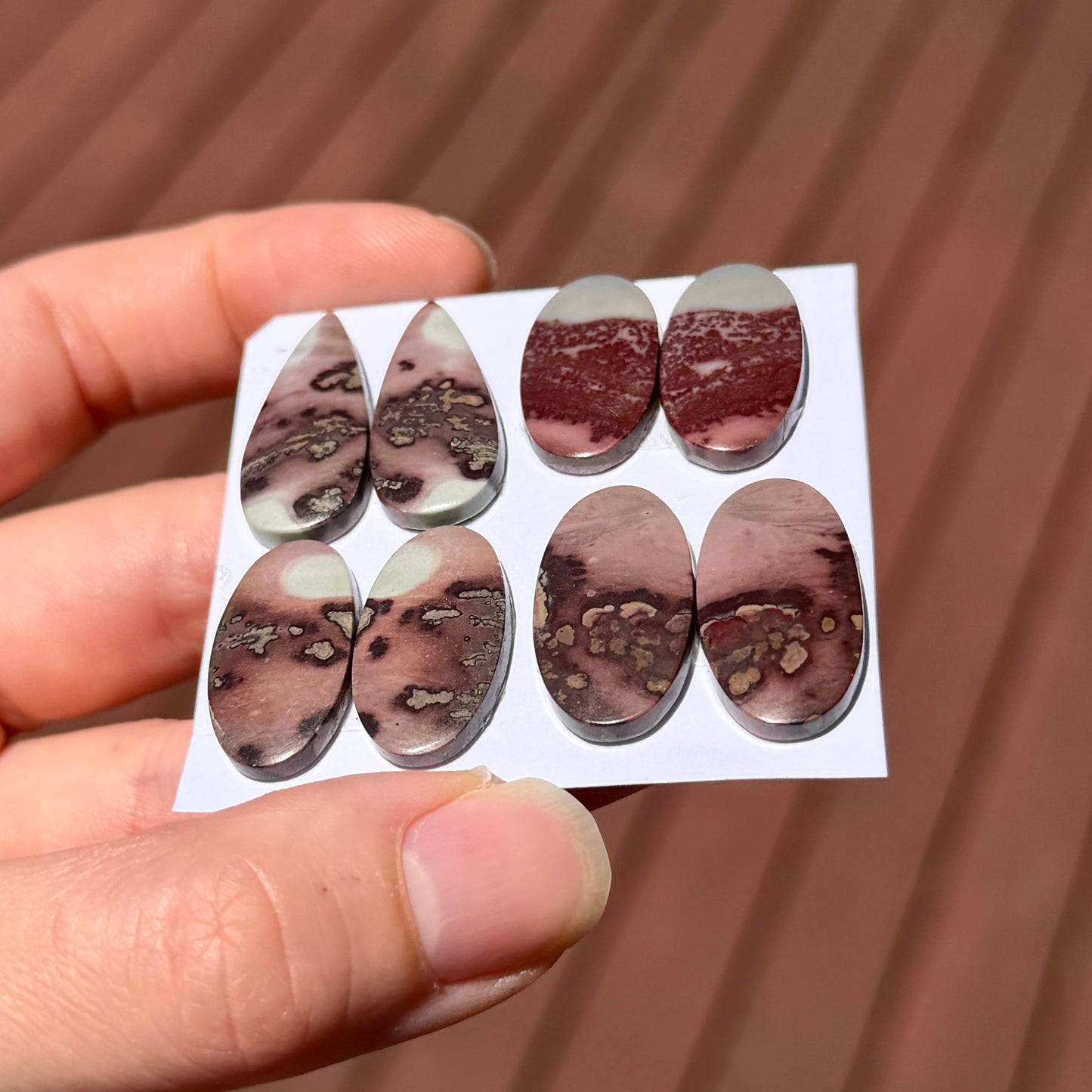 Coffee Bean Jasper (Siltstone) Cabochon Pairs Smooth - Choose your Pair (W12)