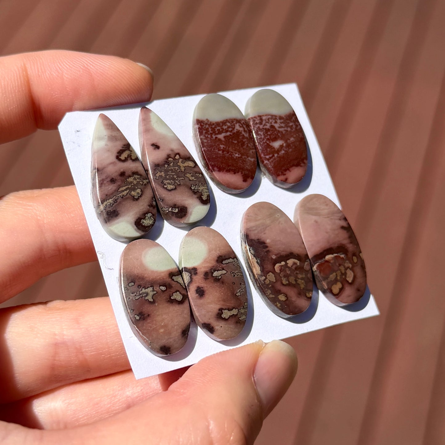 Coffee Bean Jasper (Siltstone) Cabochon Pairs Smooth - Choose your Pair (W12)