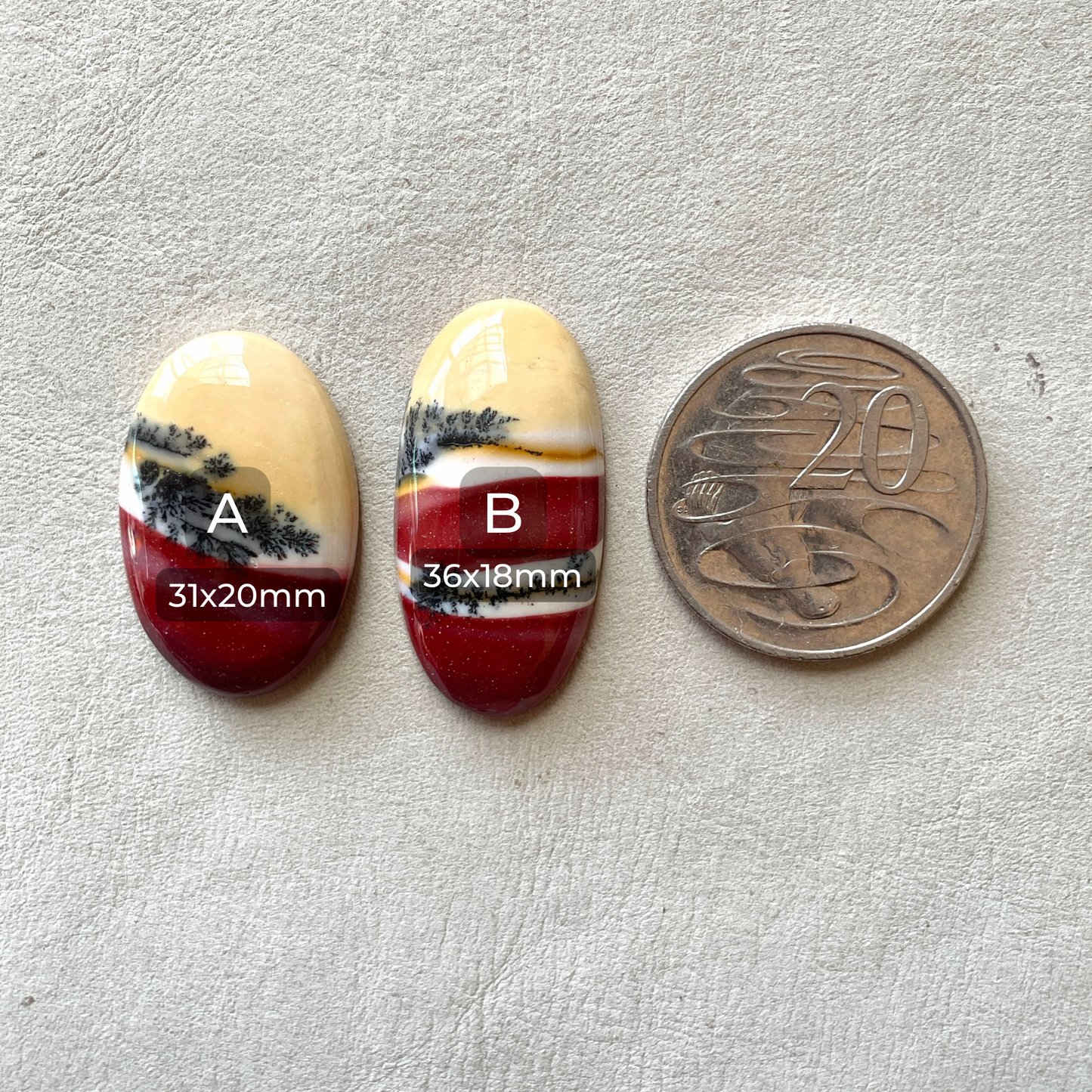 *Rare* Dendritic Australian Mookaite Cabochon - Choose your Stone (W11)