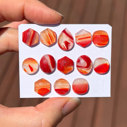 Lake Superior Agate Cabochon Honeycomb cut - Choose your Stone (W17)