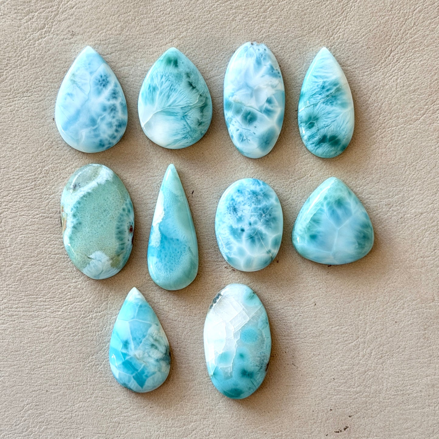 21-31mm High-grade Blue Larimar Cabochon Smooth - Choose your Stone (W9)