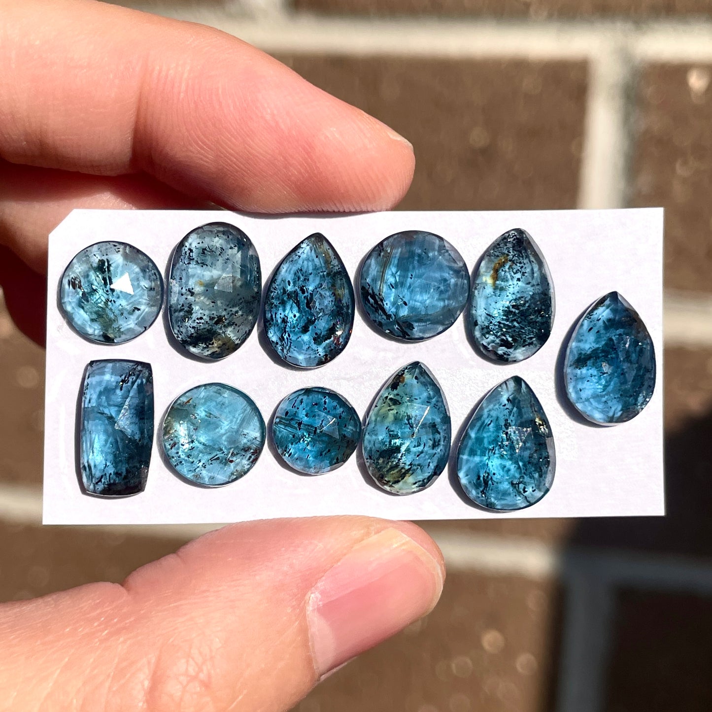 Teal Moss Kyanite Cabochon Rose cut - Choose your Stone (W7)