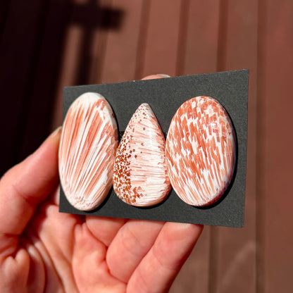 36-44mm Peach Scolecite Cabochon Smooth - Choose your Stone (E9)