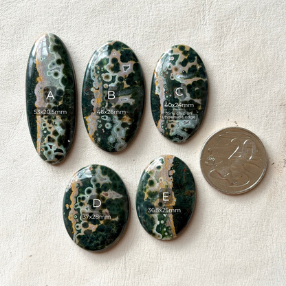 7th Vein Ocean Jasper Cabochon Smooth - Choose your Stone (W3-EY)