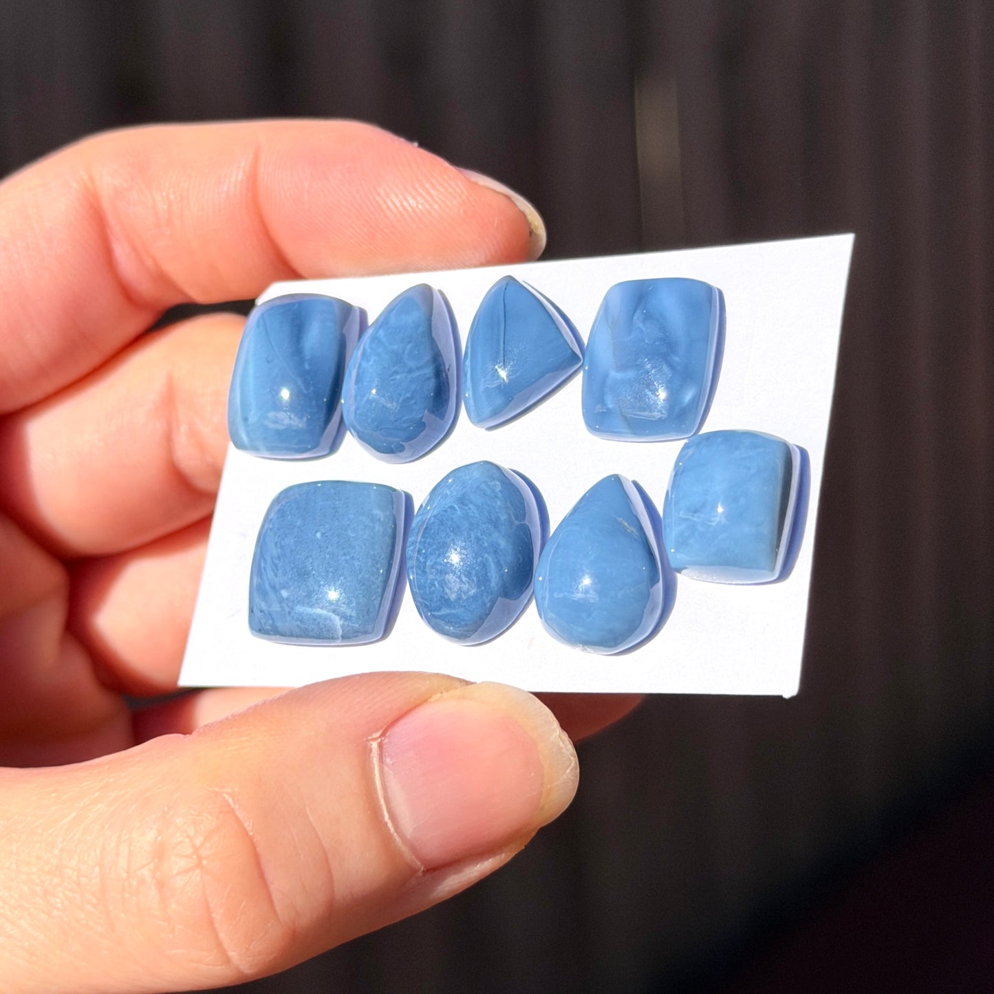 Mini Owyhee Blue Opal Cabochon Smooth - Choose your Stone (W15)