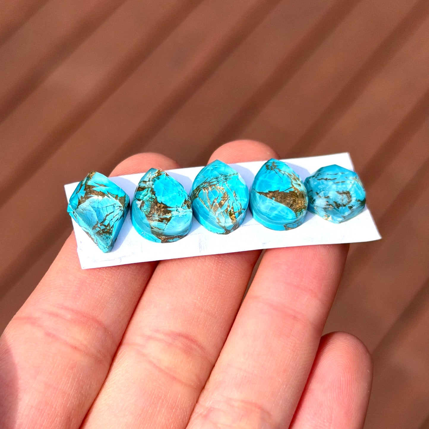 Copper Mohave Turquoise & Quartz Doublet Cabochon Smooth - Choose your Stone (W3)