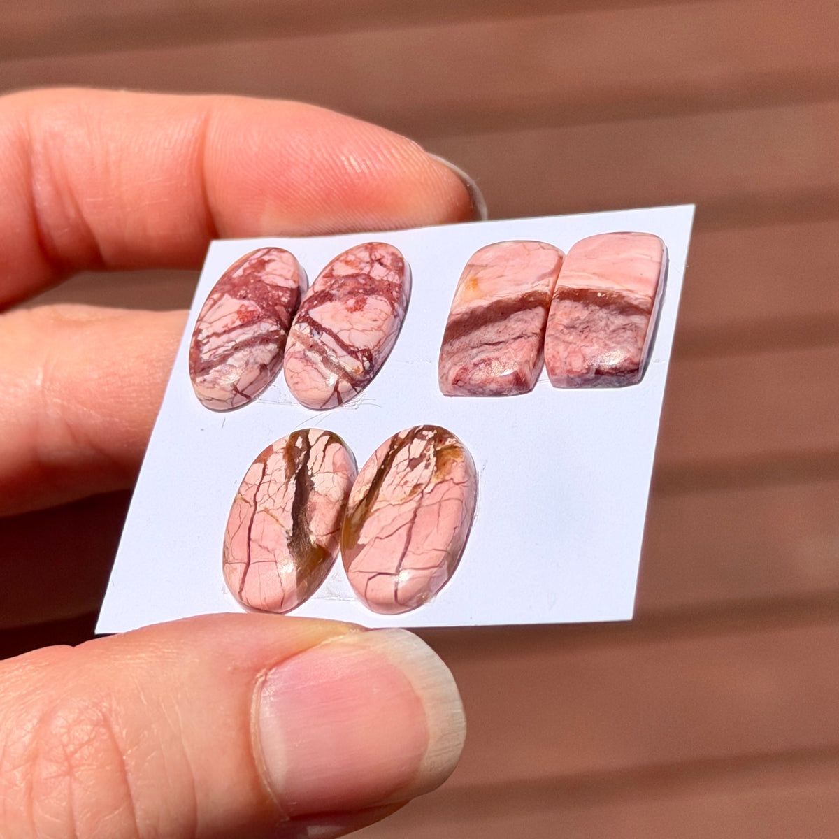 Australian Pink Opal Cabochon Pairs - Choose your Pair (W17)