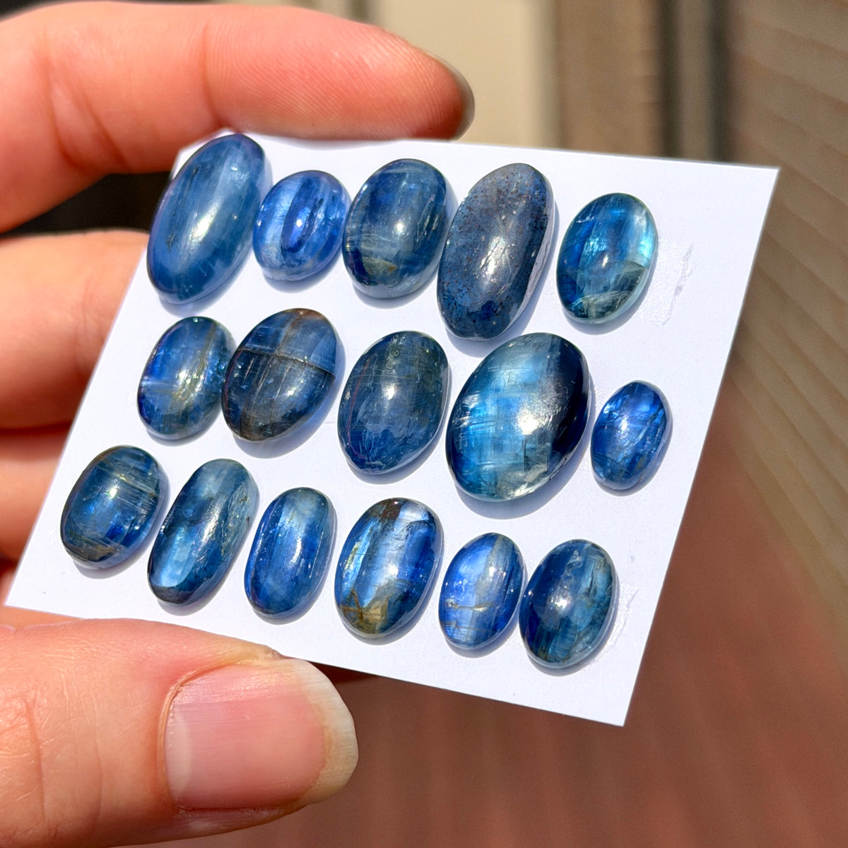9-18mm Indigo Blue Kyanite Oval Cabochon Smooth - Choose your Stone (W5)