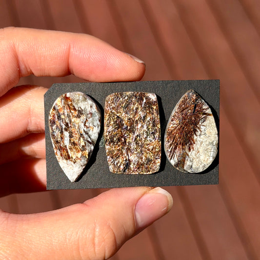 Astrophyllite Druzy Cabochon Raw-Face - Choose your Stone (W13)