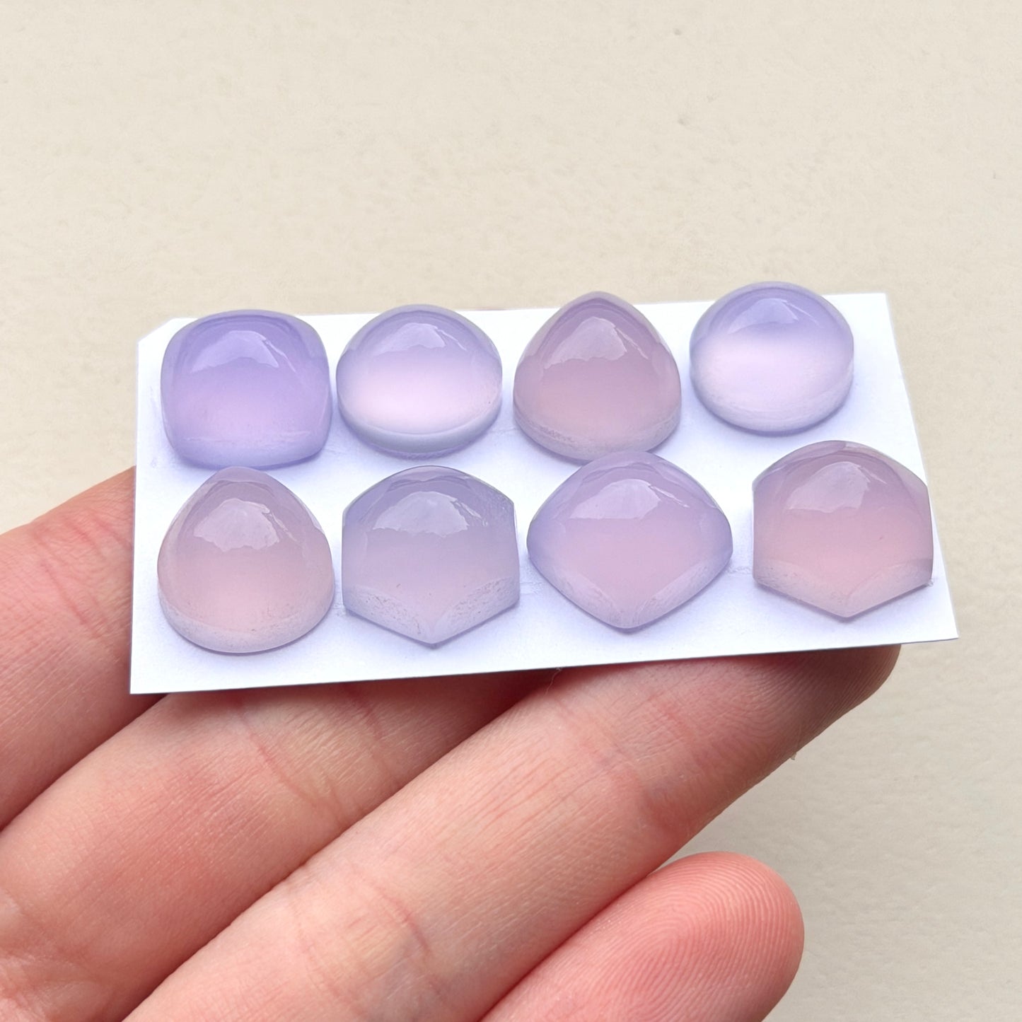 11-14mm Lavender (Purple) Chalcedony Cabochon Smooth - Choose your Stone (W14)