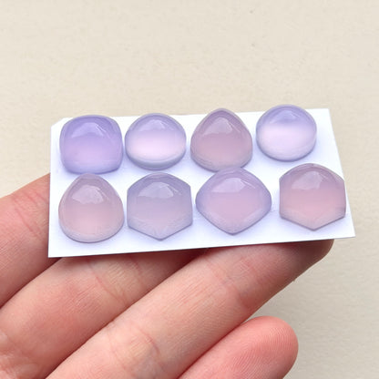 11-14mm Lavender (Purple) Chalcedony Cabochon Smooth - Choose your Stone (W14)
