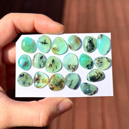 12-16mm Peruvian Blue Opal Cabochon Smooth - Choose your Stone (E8)