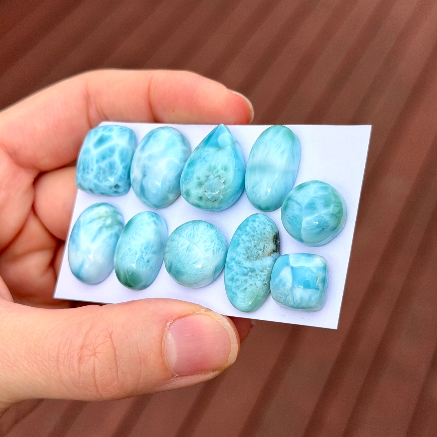 11-21mm Blue Larimar Cabochon Smooth - Choose your Stone (W5)