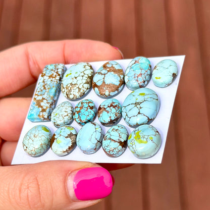 11-27mm Sand Hill Turquoise Cabochon Smooth (Backed) - Choose your Stone (W4)