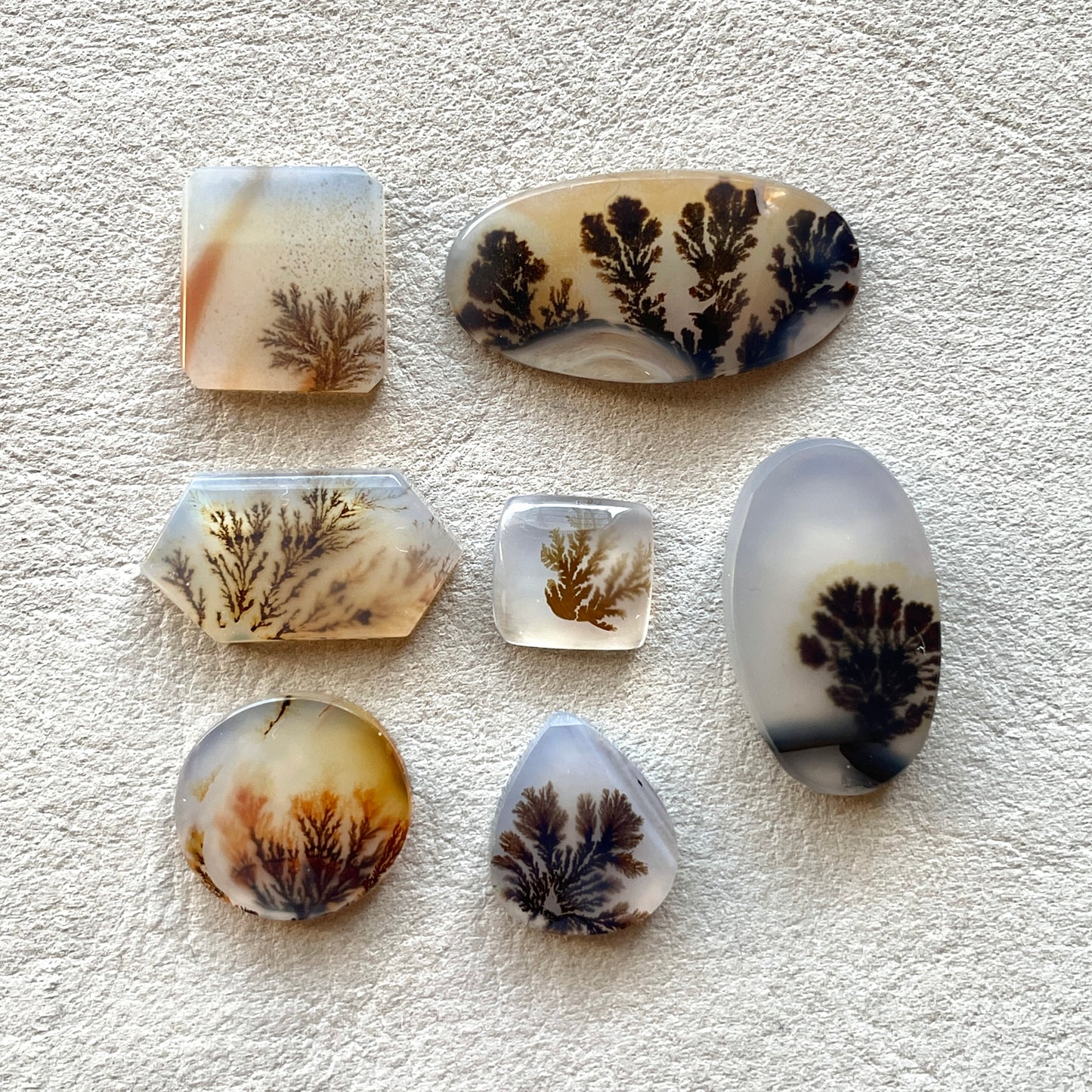 8-22mm Scenic Dendritic Agate Cabochon Smooth - Choose your Stone (H)