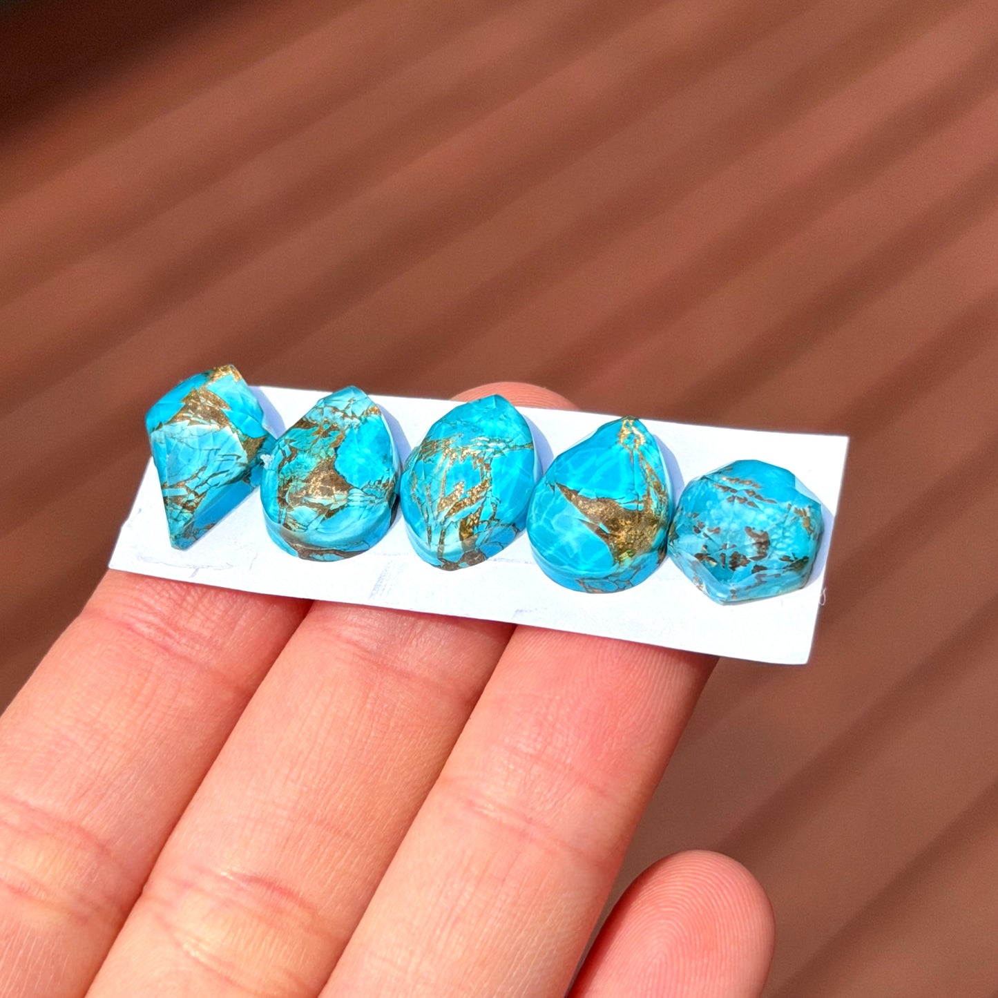 Copper Mohave Turquoise & Quartz Doublet Cabochon Smooth - Choose your Stone (W3)