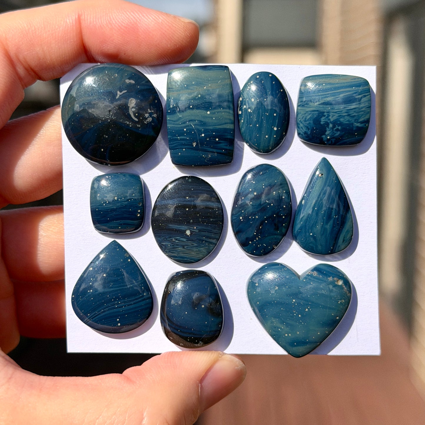 13-22mm Leland Blue / Sieber Agate Cabochon Smooth - Choose your Stone (A-W14)