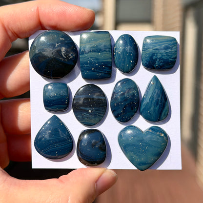 13-22mm Leland Blue / Sieber Agate Cabochon Smooth - Choose your Stone (A-W14)