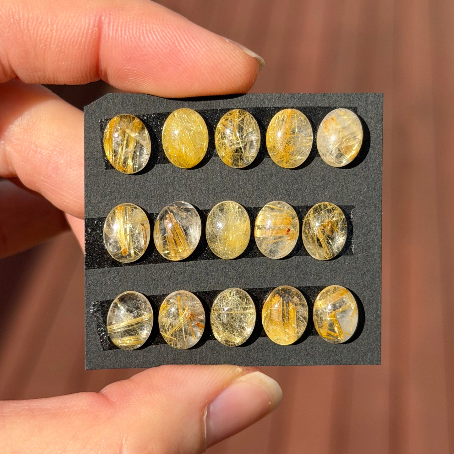 Golden Rutilated/Rutile Quartz Oval Cabochon Smooth (9x7mm) - Choose your Stone (W3)