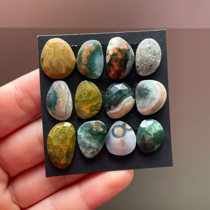 Ocean Jasper Cabochon Rose cut - Choose your Stone (W4)