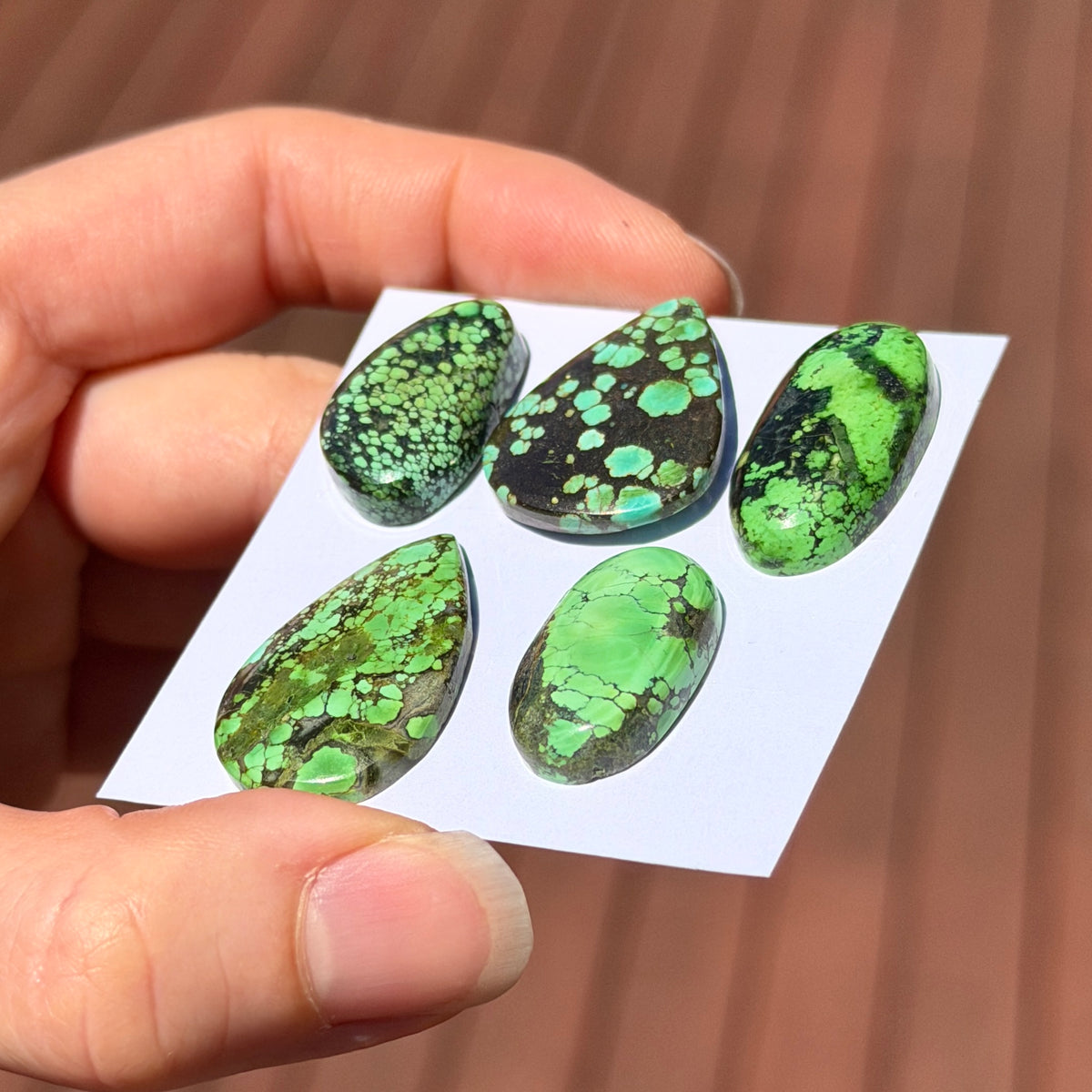 *RARE* Lime Green Hubei Turquoise Cabochon Smooth - Choose your Stone (W17)