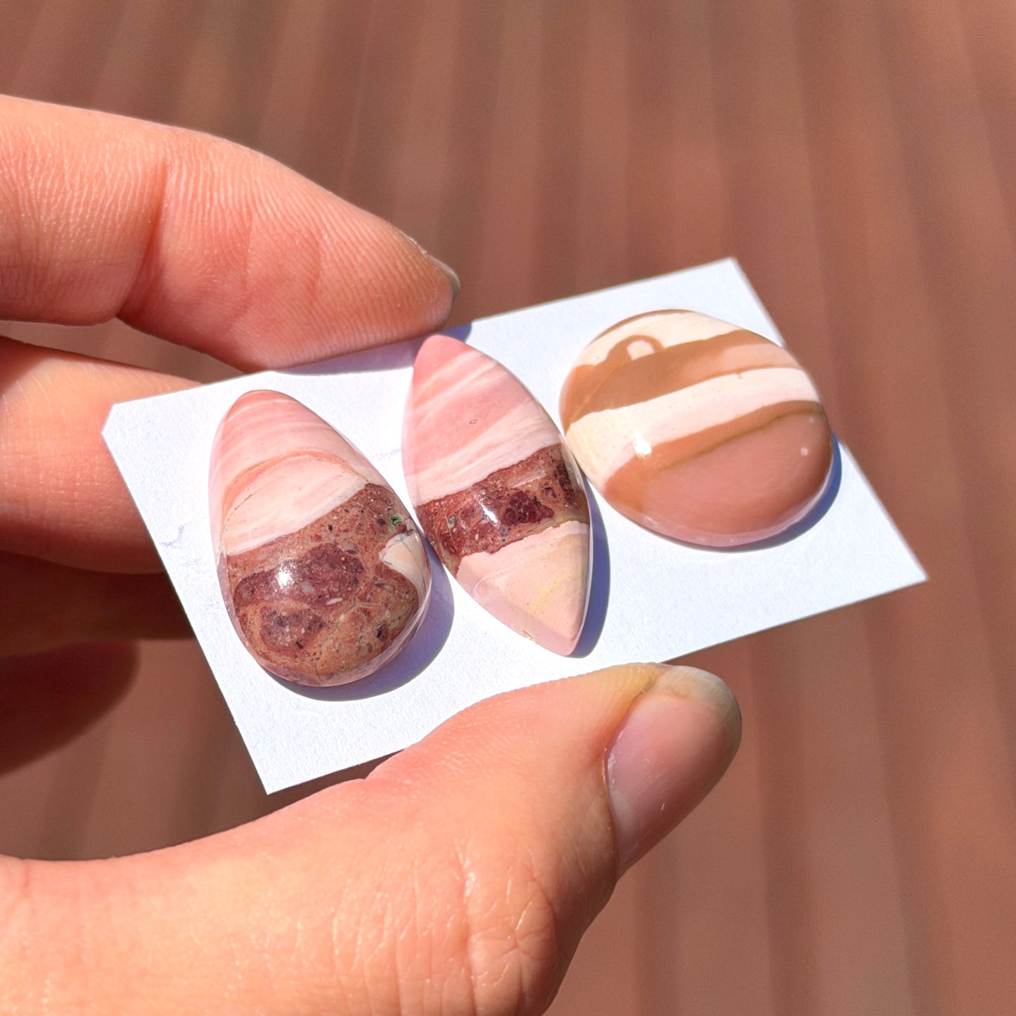 Australian Pink Opal Cabochon Smooth  - Choose your Stone (W12)