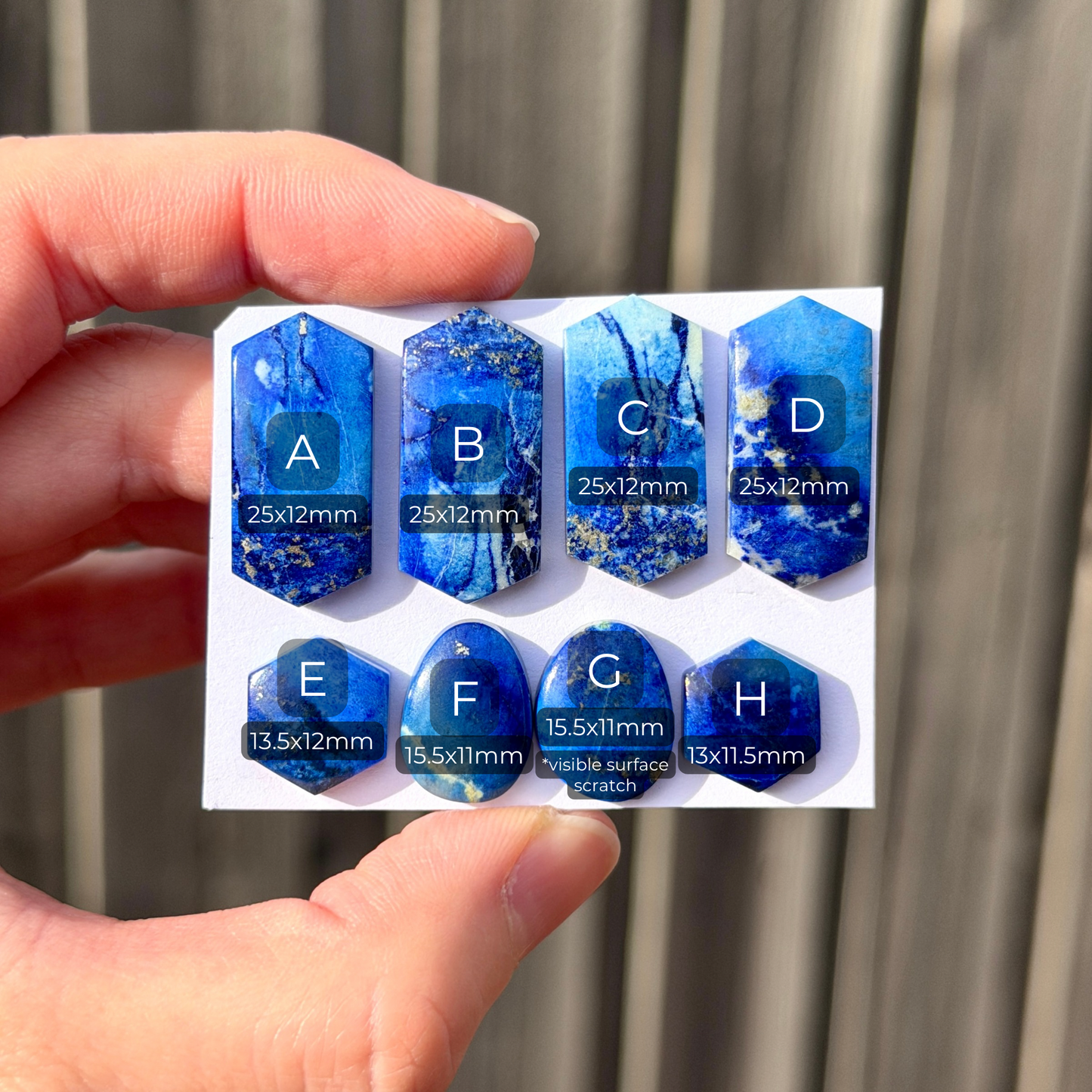 13-25mm Lapis Lazuli Cabochon Smooth - Choose your Stone (W15)