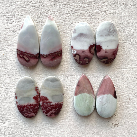 Coffee Bean Jasper (Siltstone) Cabochon Pairs Smooth - Choose your Pair (W10)