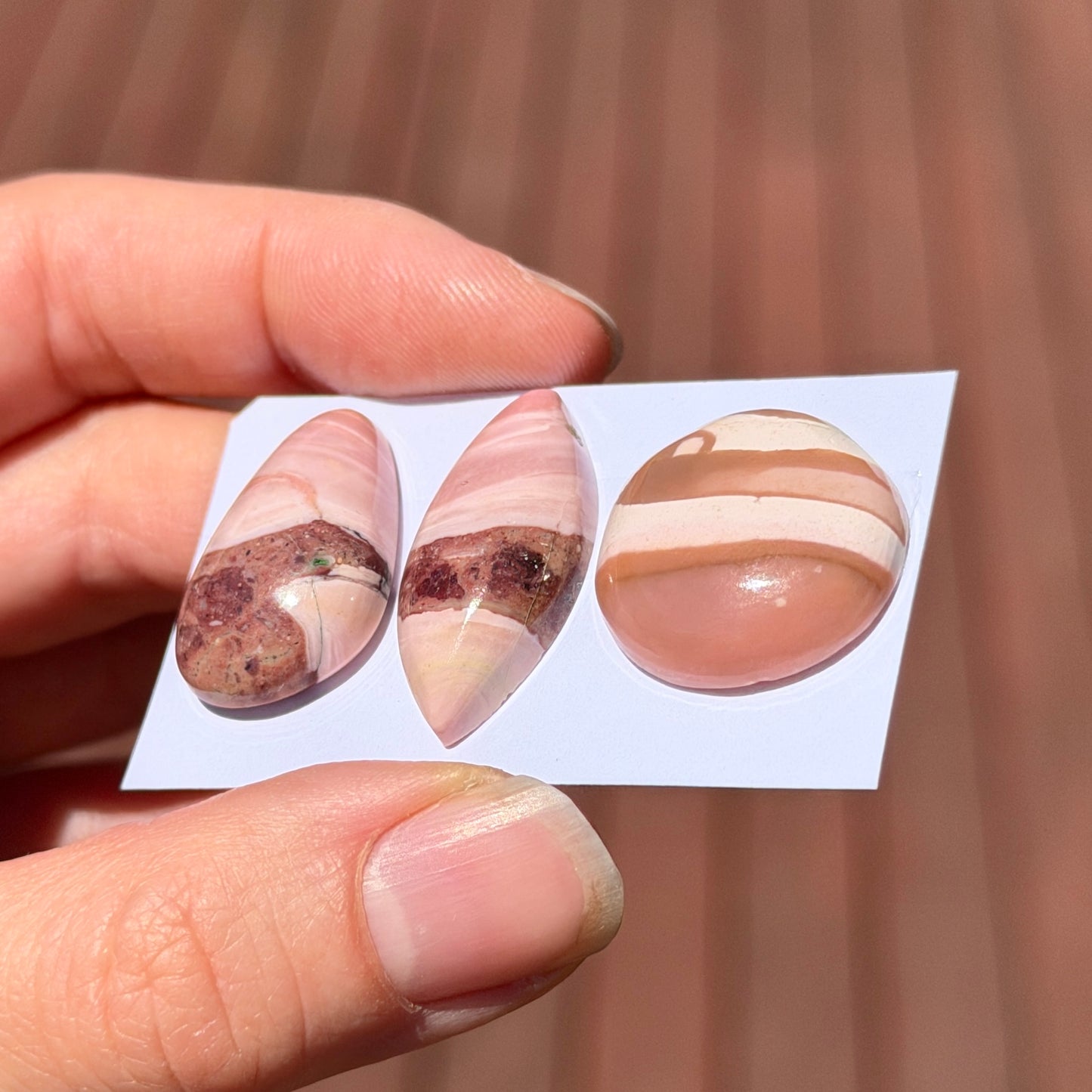 Australian Pink Opal Cabochon Smooth  - Choose your Stone (W12)