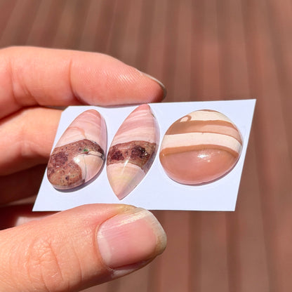 Australian Pink Opal Cabochon Smooth  - Choose your Stone (W12)