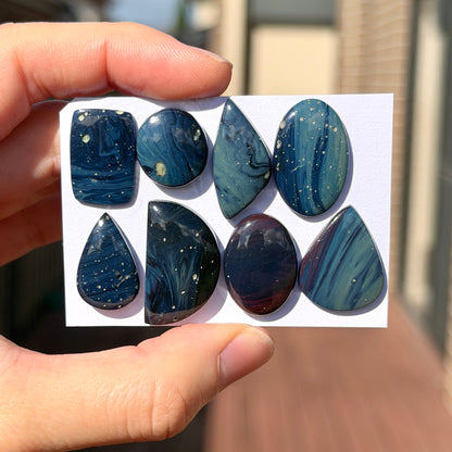 16-25mm Leland Blue / Sieber Agate Cabochon Smooth - Choose your Stone (B-W14)