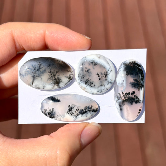 ‘Scenic’ Dendritic Opal Agate Cabochon Smooth - Choose your Stone (W8)
