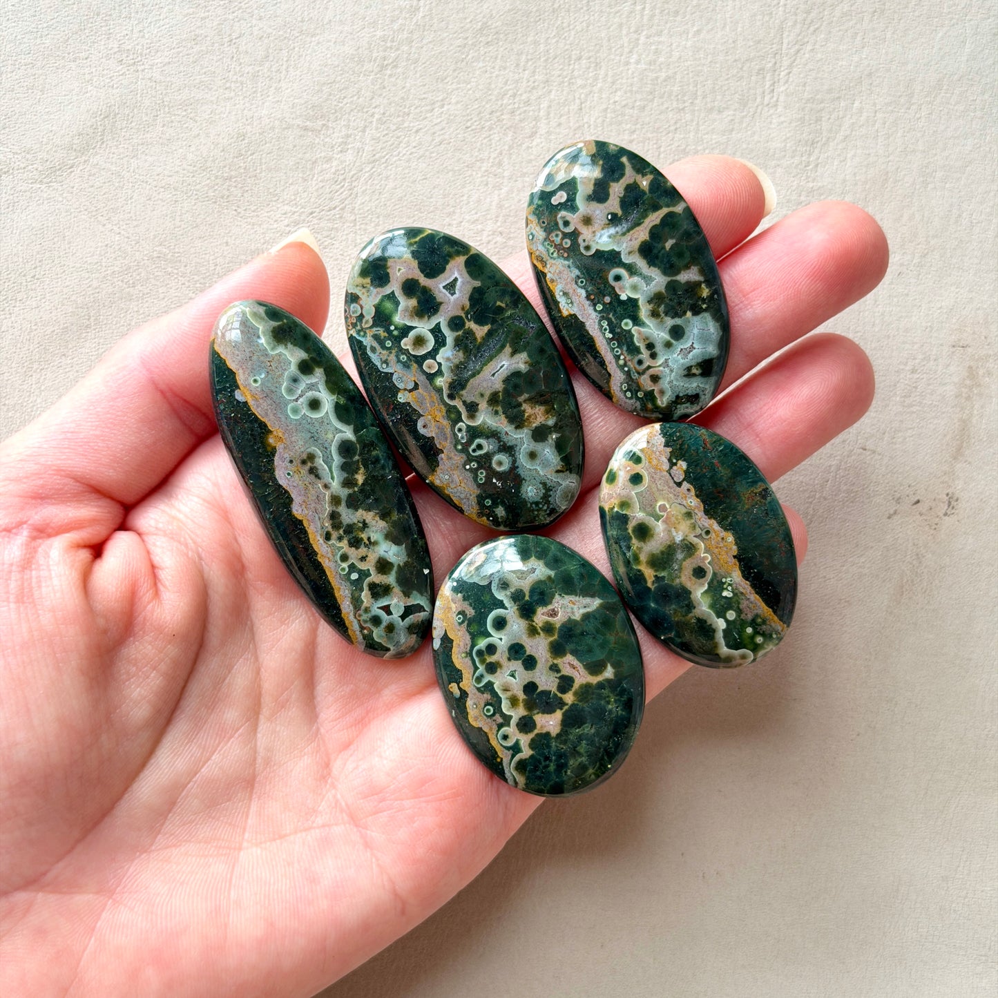 7th Vein Ocean Jasper Cabochon Smooth - Choose your Stone (W3-EY)