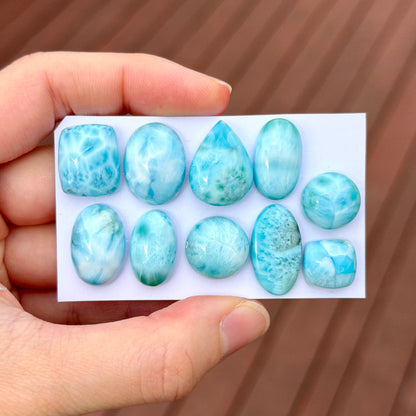 11-21mm Blue Larimar Cabochon Smooth - Choose your Stone (W5)