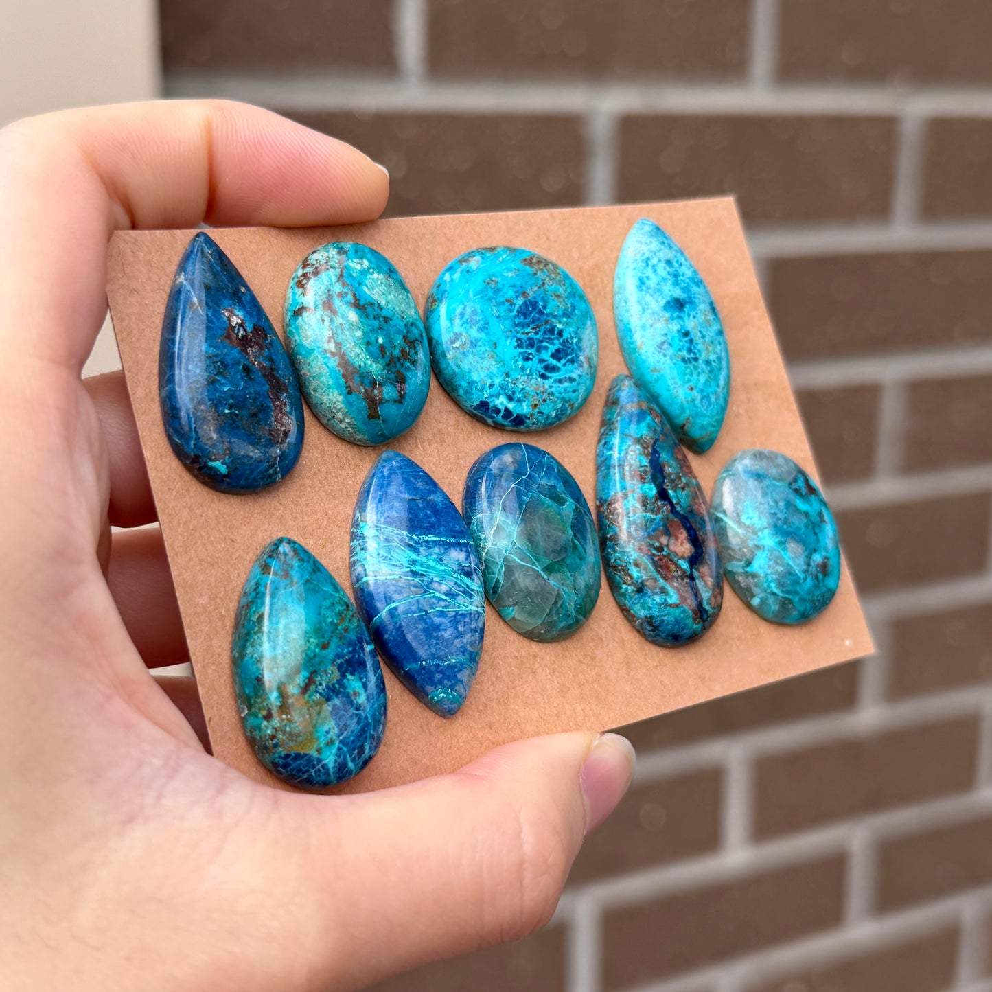 25-37mm Shattuckite (with Azurite) Cabochon Smooth - Choose your Stone - W9
