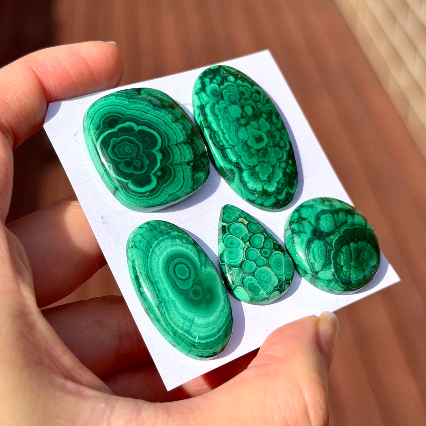 24-39mm Malachite Cabochon Smooth - Choose your Stone (W8)
