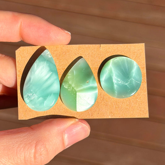 20-30mm Chatoyant Hemimorphite Cabochon Smooth  - Choose your Stone (W11)