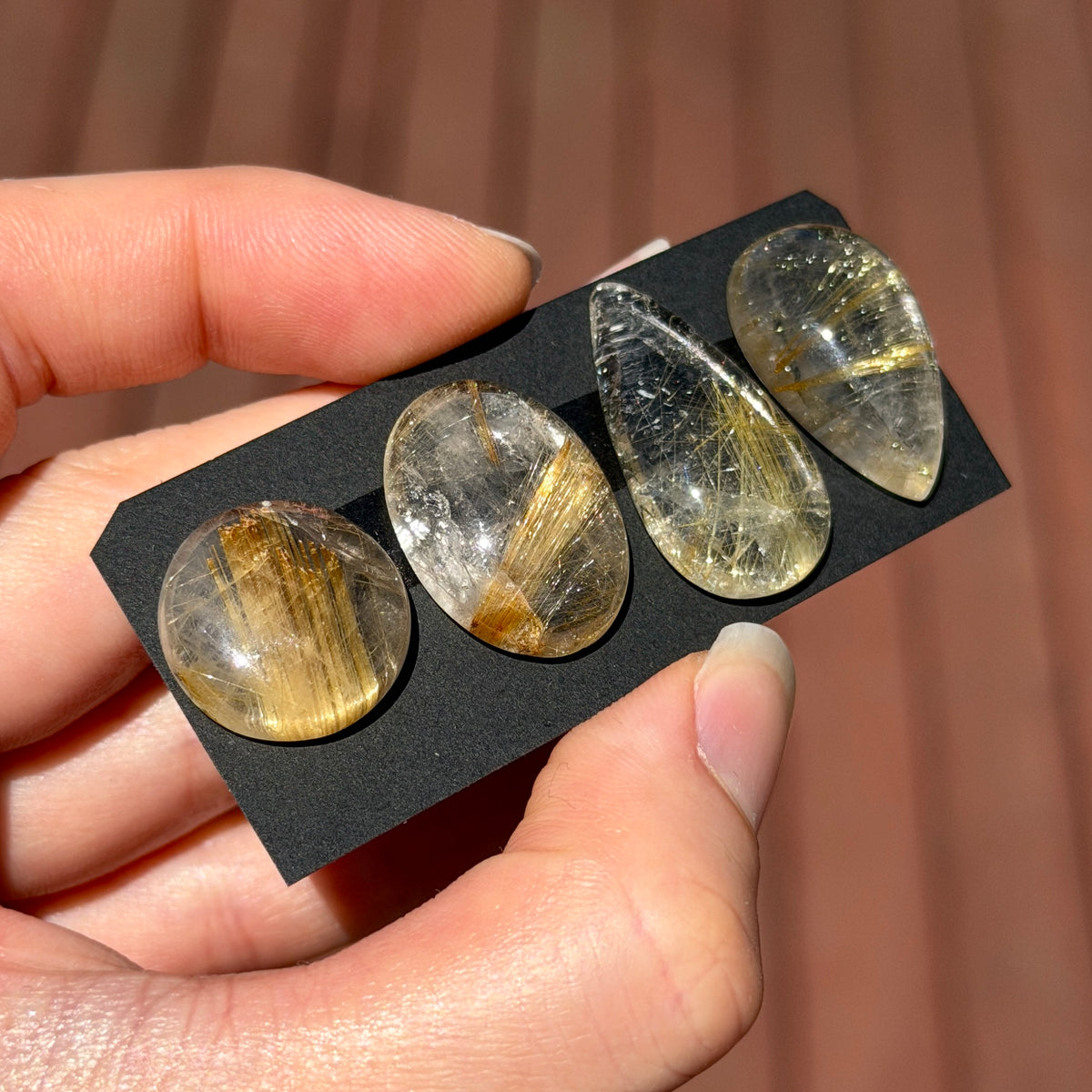 17-27mm High-grade Golden Rutilated Quartz Cabochon Smooth - Choose your Stone (W4)