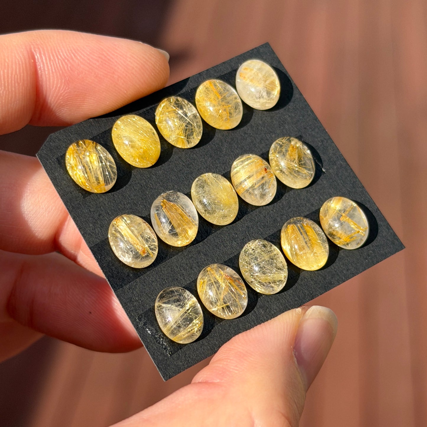 Golden Rutilated/Rutile Quartz Oval Cabochon Smooth (9x7mm) - Choose your Stone (W3)