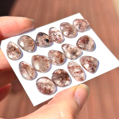 Garnet in Quartz Cabochon Rose Cut - Choose your Stone (W4)