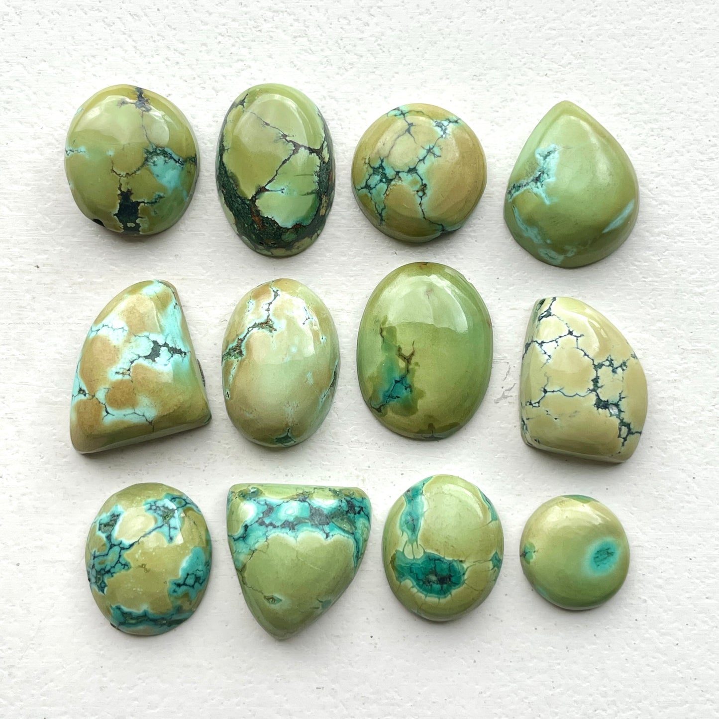 Unique Pattern Tibetan Turquoise Cabochon Smooth  - Choose your Stone (W5)