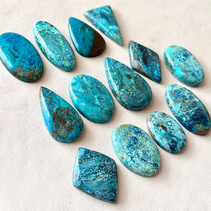 31-41mm Shattuckite (with Azurite) Cabochon Smooth - Choose your Stone - W7